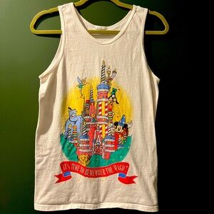 Vintage Disney 25th Anniversary Shirt Magic Kingdom TankTop Mickey, Simba, Genie